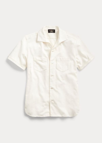 Camisa Ralph Lauren Linen-Algodão Jersey Mulher 12639-QPXJ